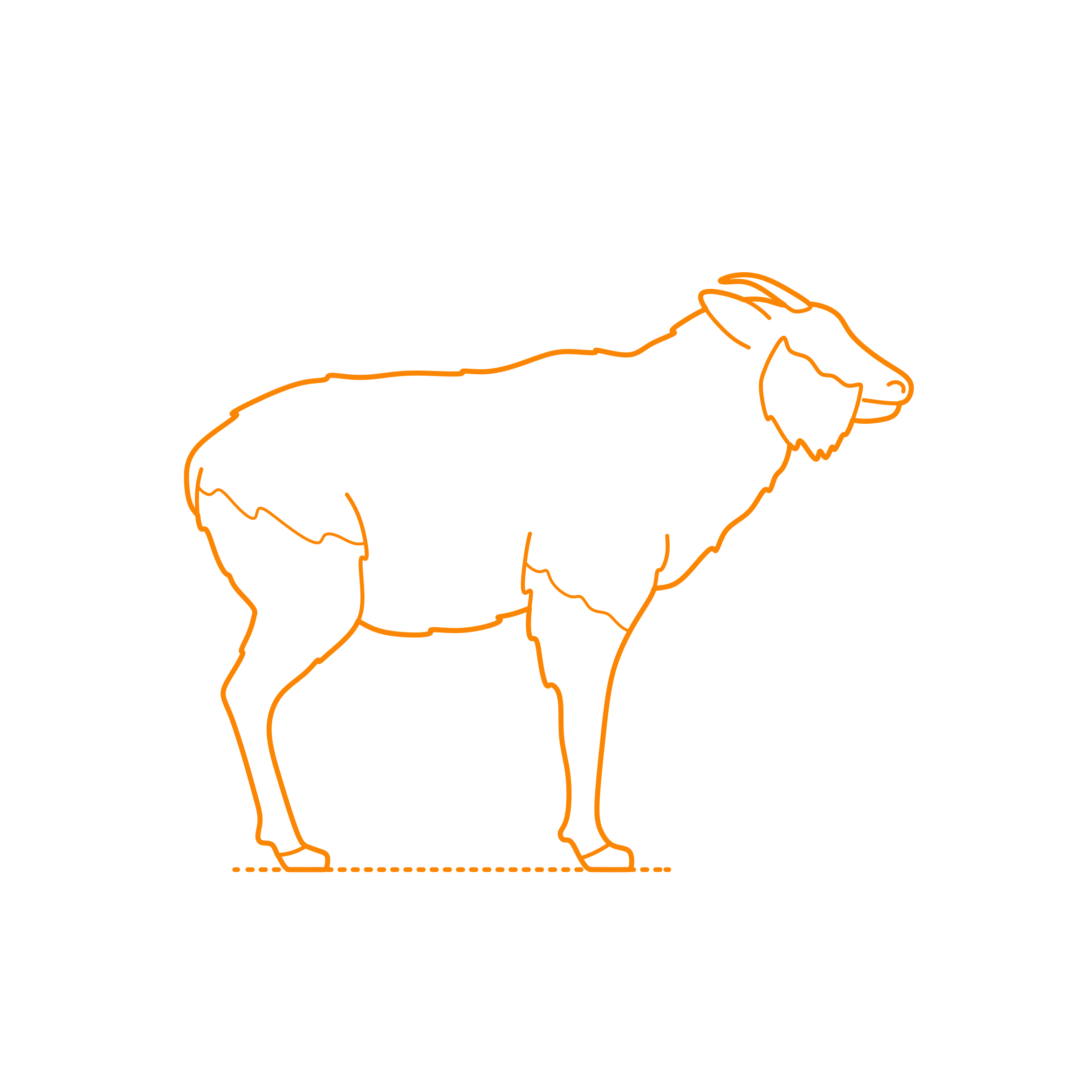 Animals Caprids Japanese Serow Svg Line Art Free Vectors